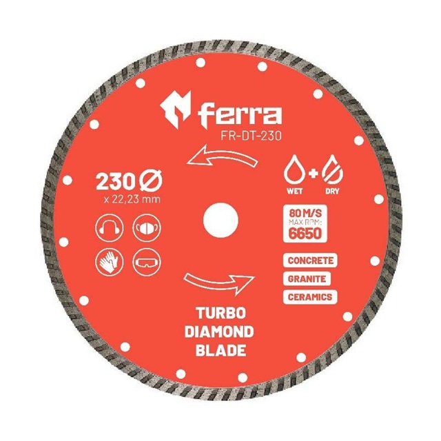 Diamantkapskiva Ferra FR-DT-230; 230 mm