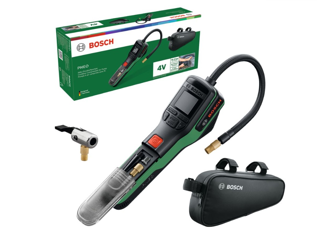 Sladdlös luftpump Bosch PNEO 4V Bike; 4 V; 1x3,0 Ah batt.