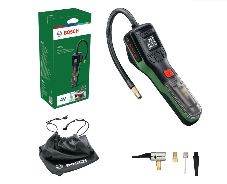 Sladdlös luftpump Bosch PNEO 4V; 4 V; 1x3,0 Ah batt.