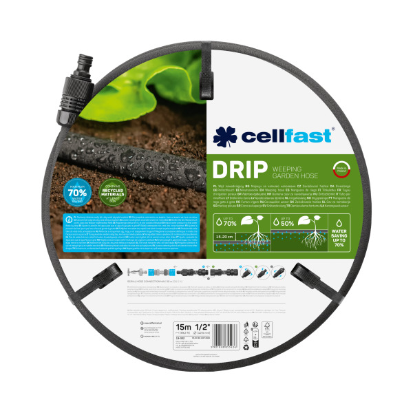 Droppslang Cellfast DRIP 19-002; 15 m; 1/2''