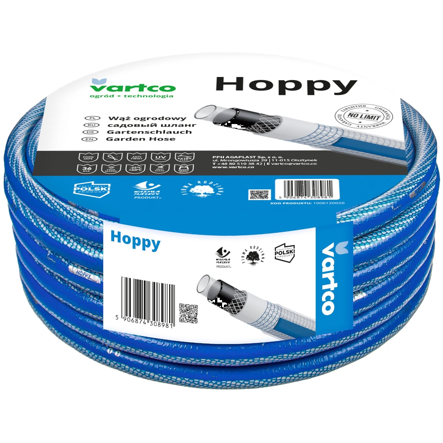 Vattenslang Vartco Hoppy; 1/2''; 30 m
