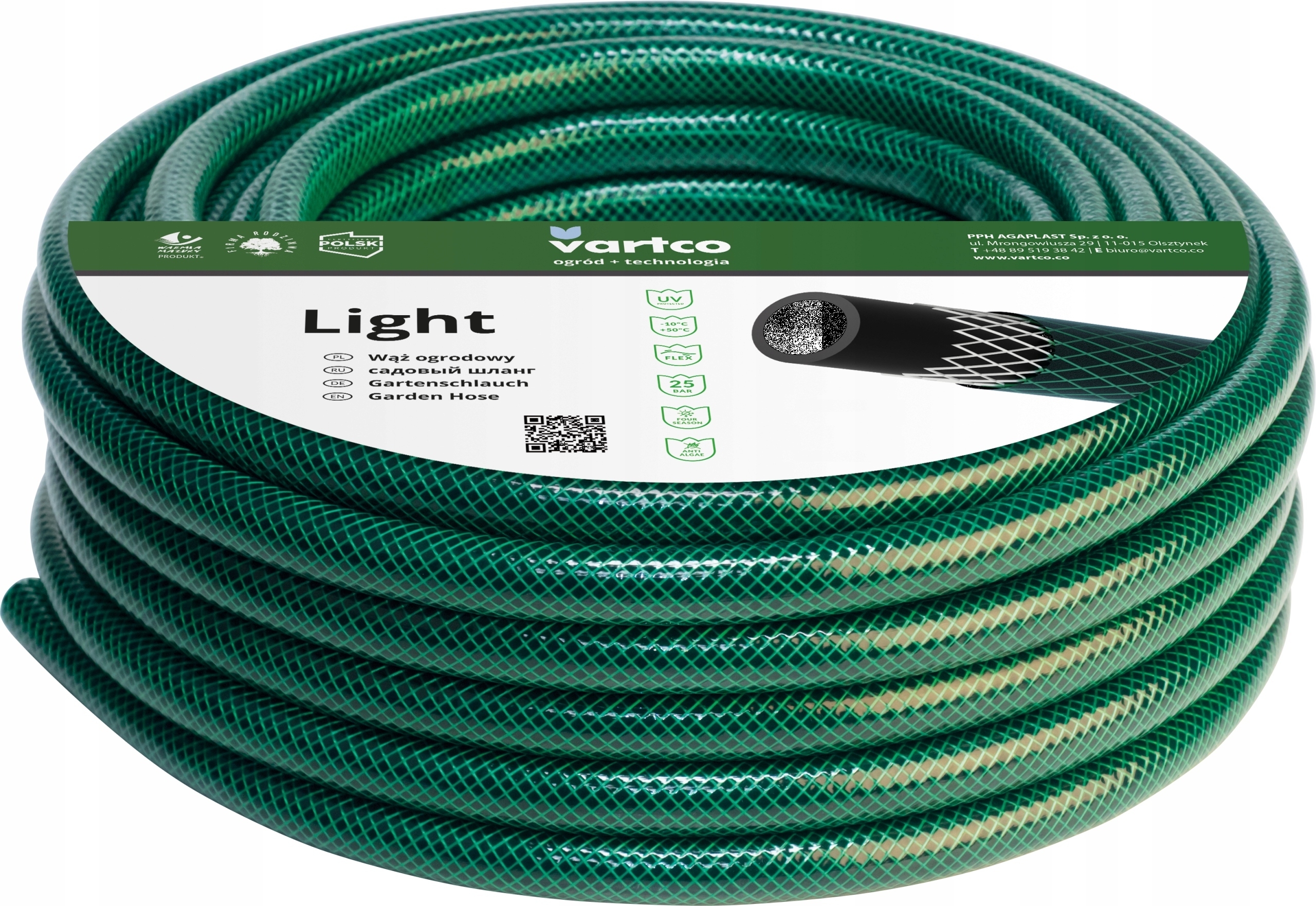 Vattenslang Vartco Light; 1''; 20 m