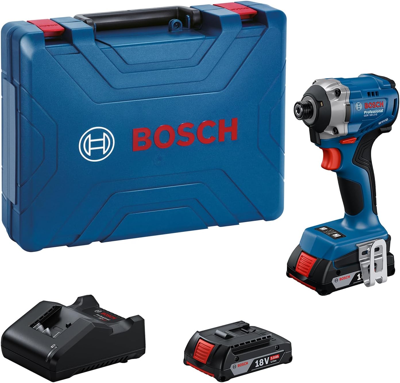 Slagskruvdragare Bosch GDR 18V-215 Professional; 18 V; 2x2,0 Ah batt.