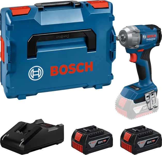 Slagmutterdragare Bosch GDS 18V-350 Professional; 18 V; 2x4,0 Ah batt.