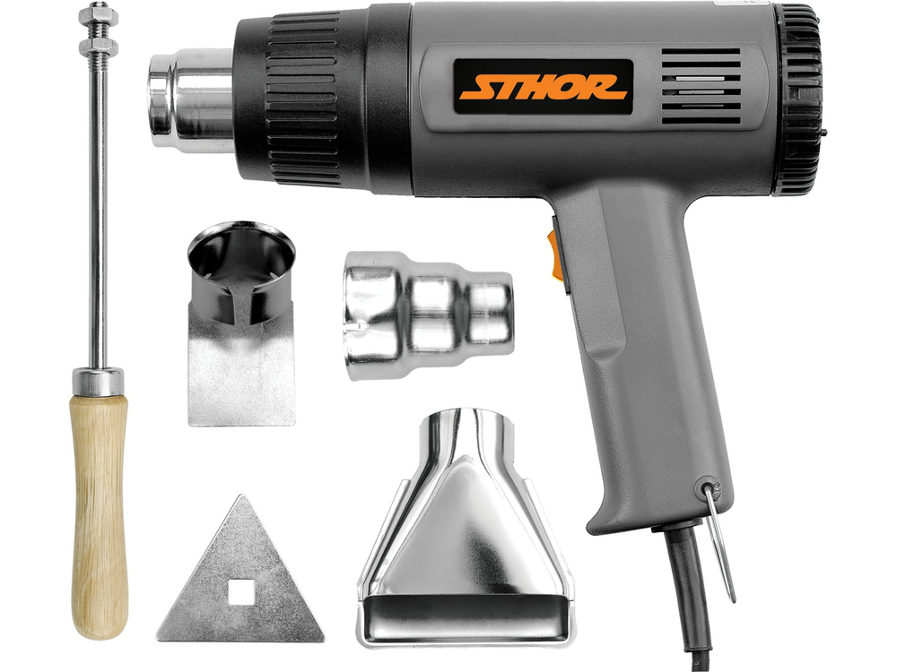 Varmluftpistol Sthor 79328; 1500 W + tillbehör