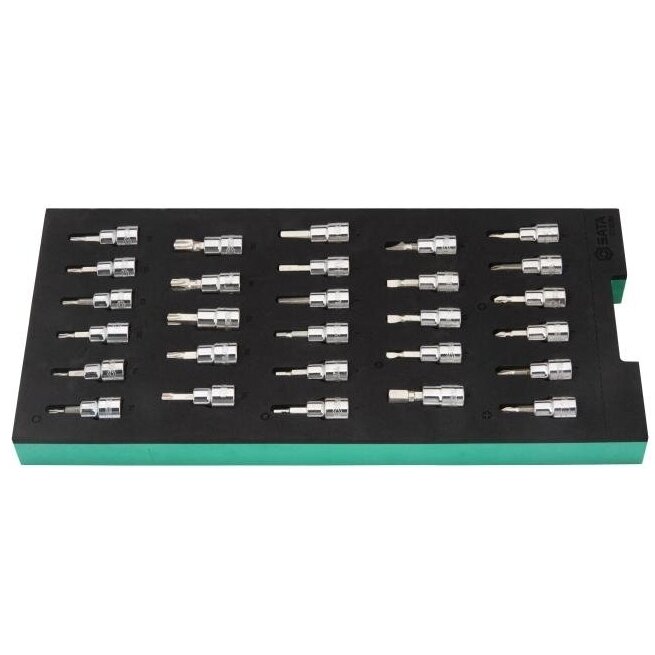 Hylsbitssats Sata ST09006G; 3/8''; 28 st.