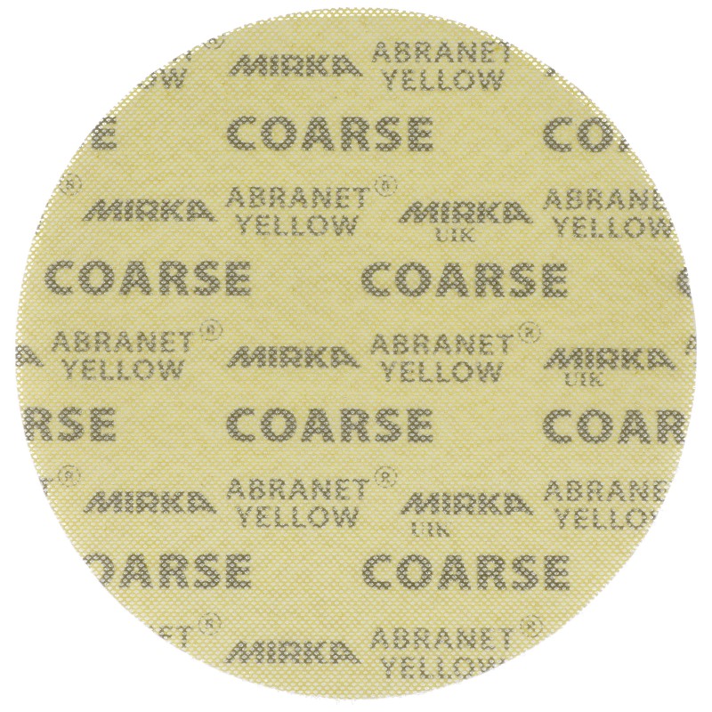 Nätmönstrat slippapper Mirka ABRANET YELLOW AY22302025; 225 mm; P240