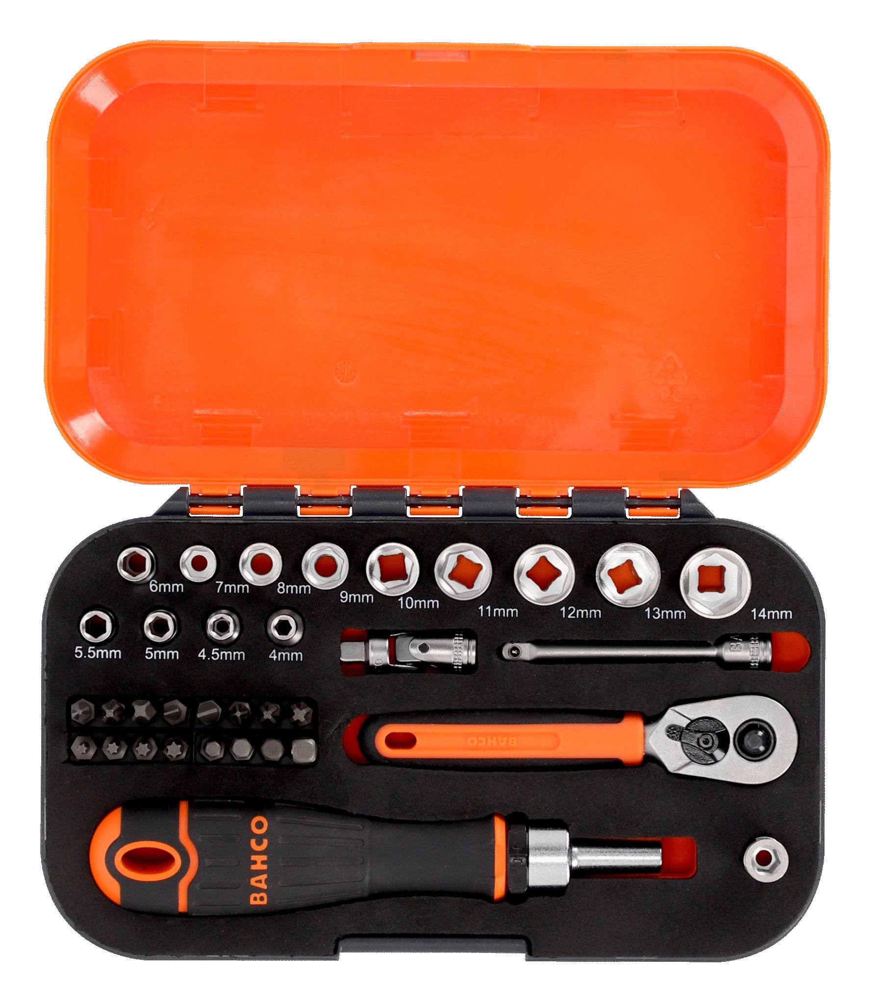 Verktygspaket Bahco S34MC8H; 1/4''; 34 st.