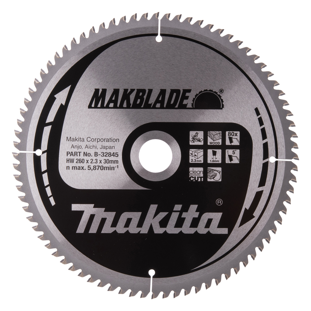 Sågklinga för trä Makita B-32845; 260 mm