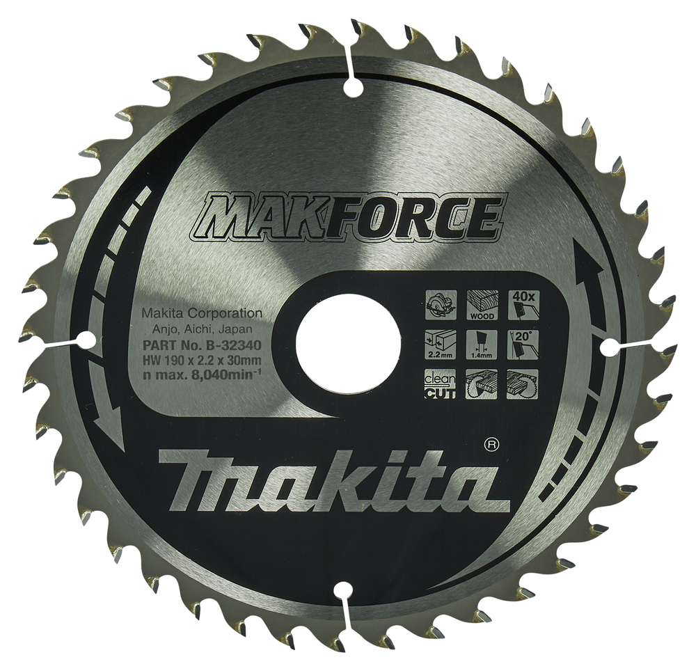 Sågklinga för trä Makita B-32340; 190 mm