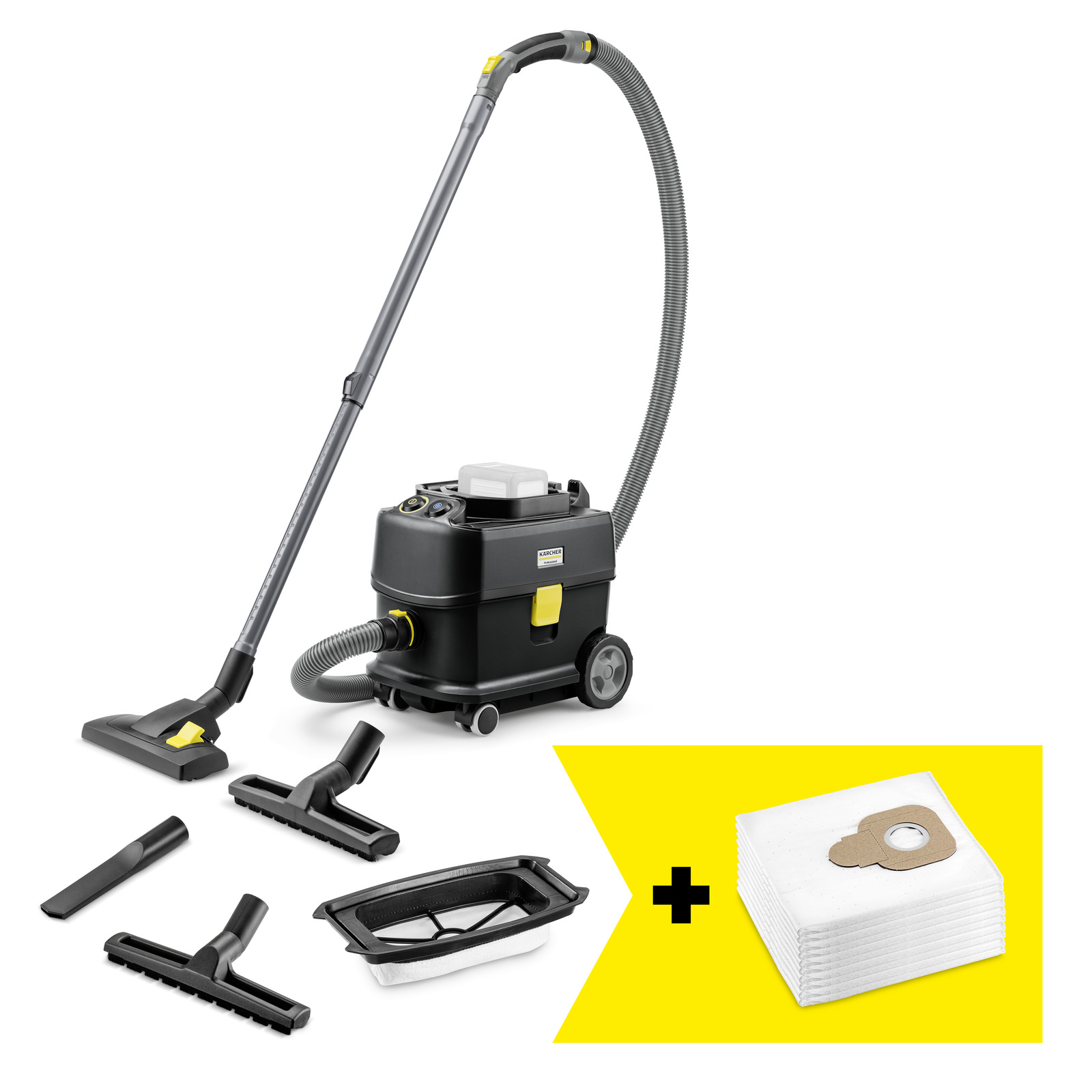 Dammsugare Karcher T 10/1 Bp Adv HEPA Go!Further; 36 V (utan batteri och laddare)