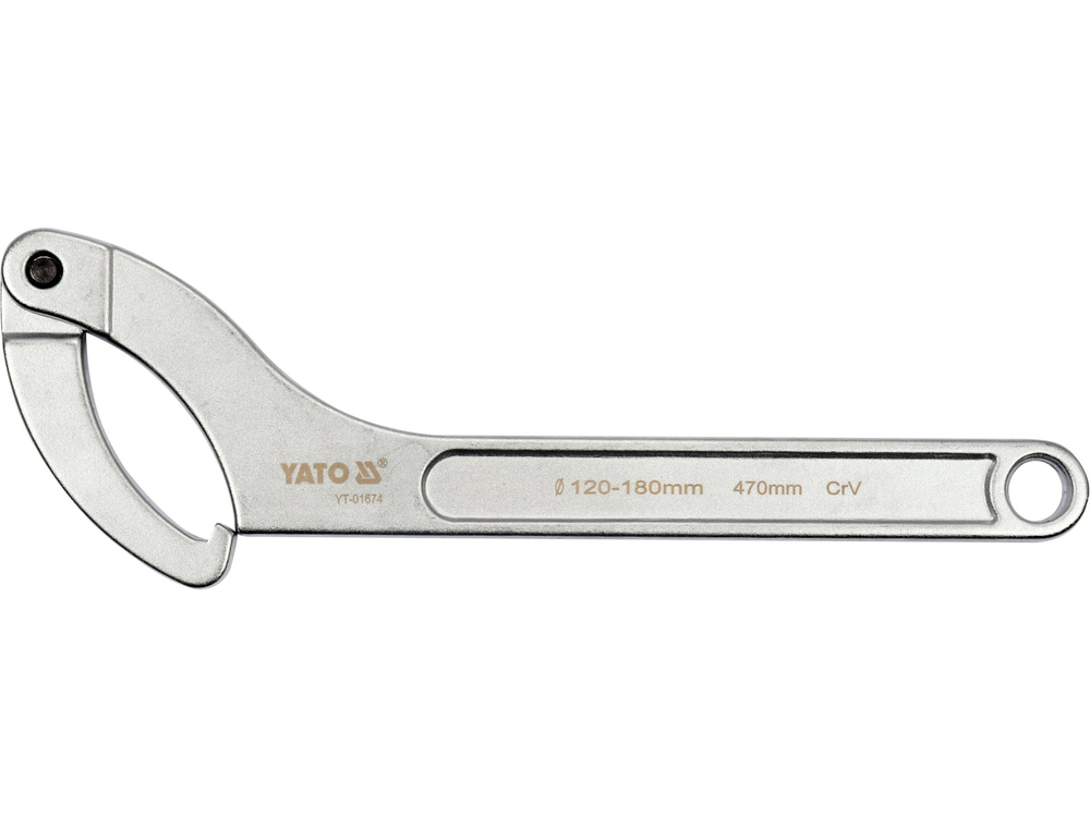 Justerbar skiftnyckel Yato YT-01674; 120-180 mm; 470 mm