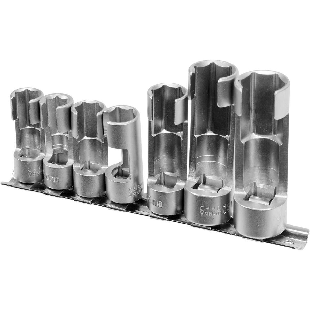 Hylsnyckelsats Yato YT-17508; 10-19 mm; 3/8''-1/2''; 7 st.