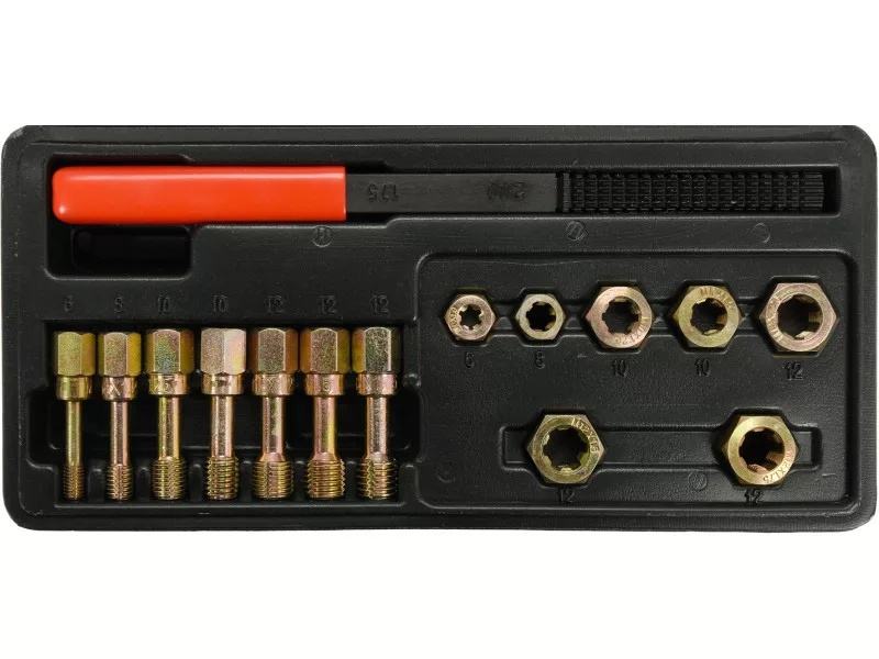 Gängsats Yato YT-17705; M6-M12; 15 st.