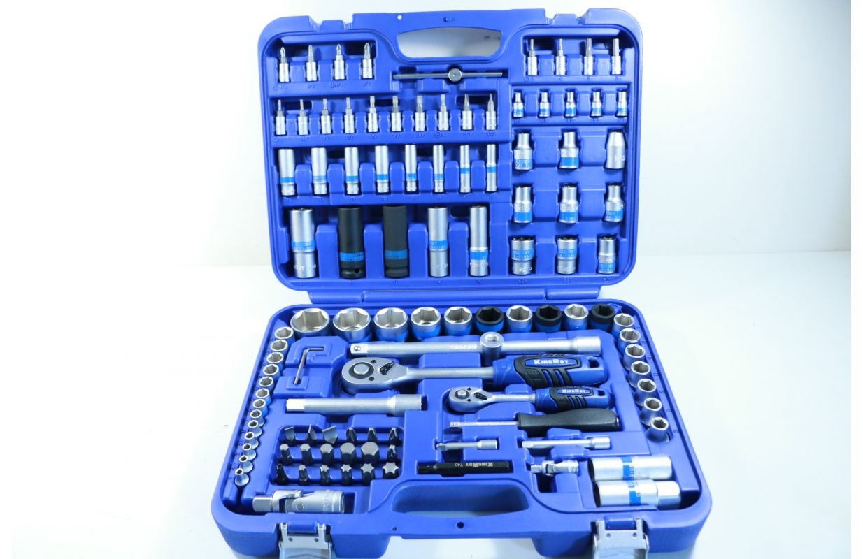 Hylsnyckelsats KingRoy KR110MDATBD6; 1/4'' + 1/2''; 110 st.