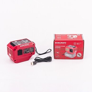 Växelriktare Worcraft CPIS20Li; 20 V; 200 W; 65 W USB-C