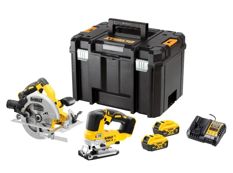 Verktygspaket DeWalt DCK2012P2T-QW; 18 V; 184 mm; 135 mm; 2x5,0 Ah batt.