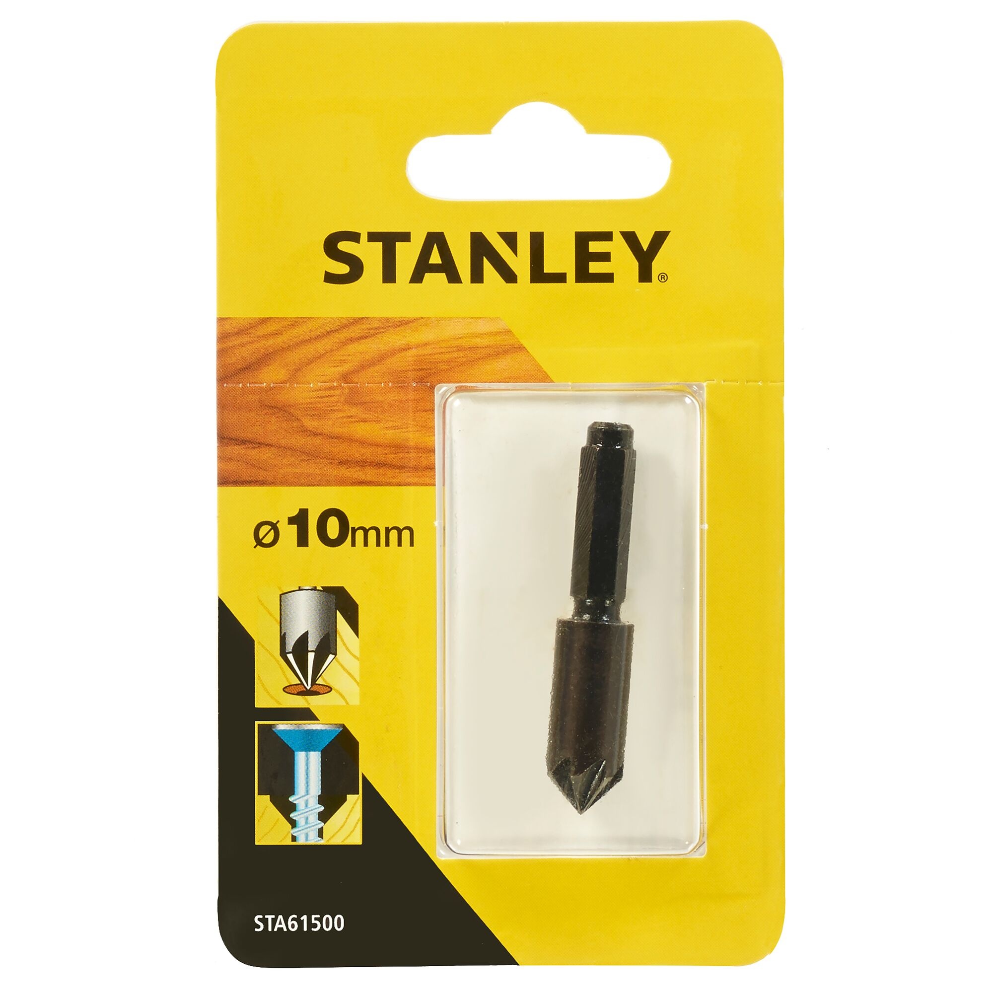 Försänkare i trä Stanley STA61500-XJ; 10 mm; HEX