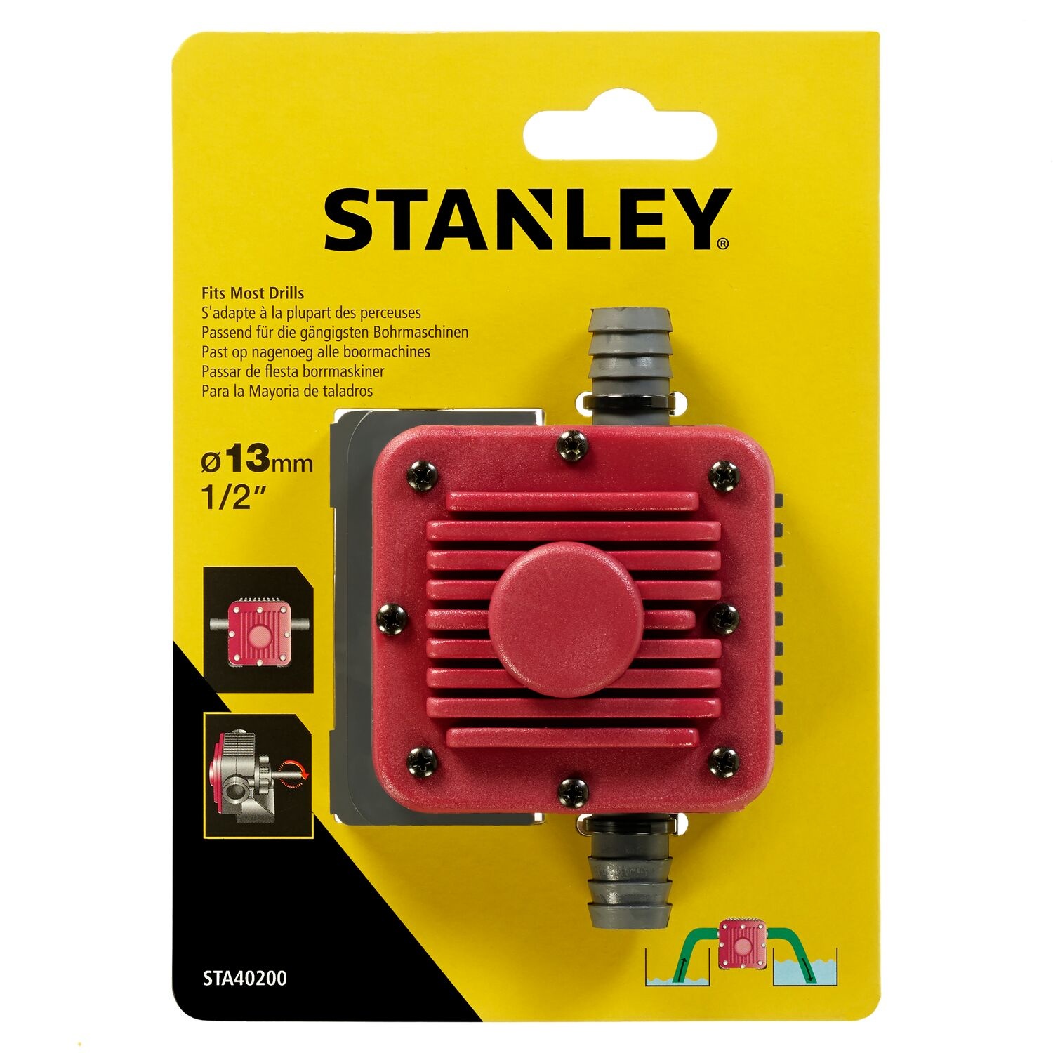 Vattenpump för borr/skruvdragare Stanley STA40200-XJ; 1200 l/h; 6 mm; 1/2''