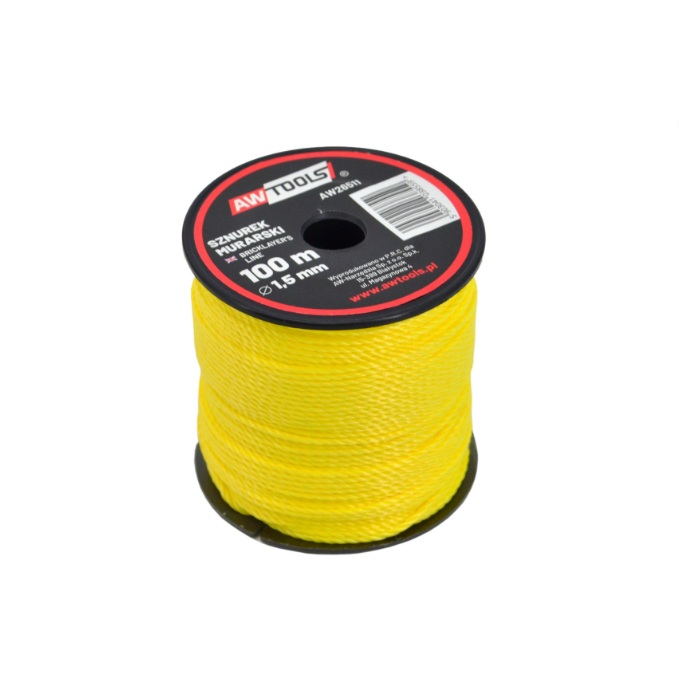 Polypropylentråd AWTools AW26513; 100 m; 1,5 mm; 12 st.