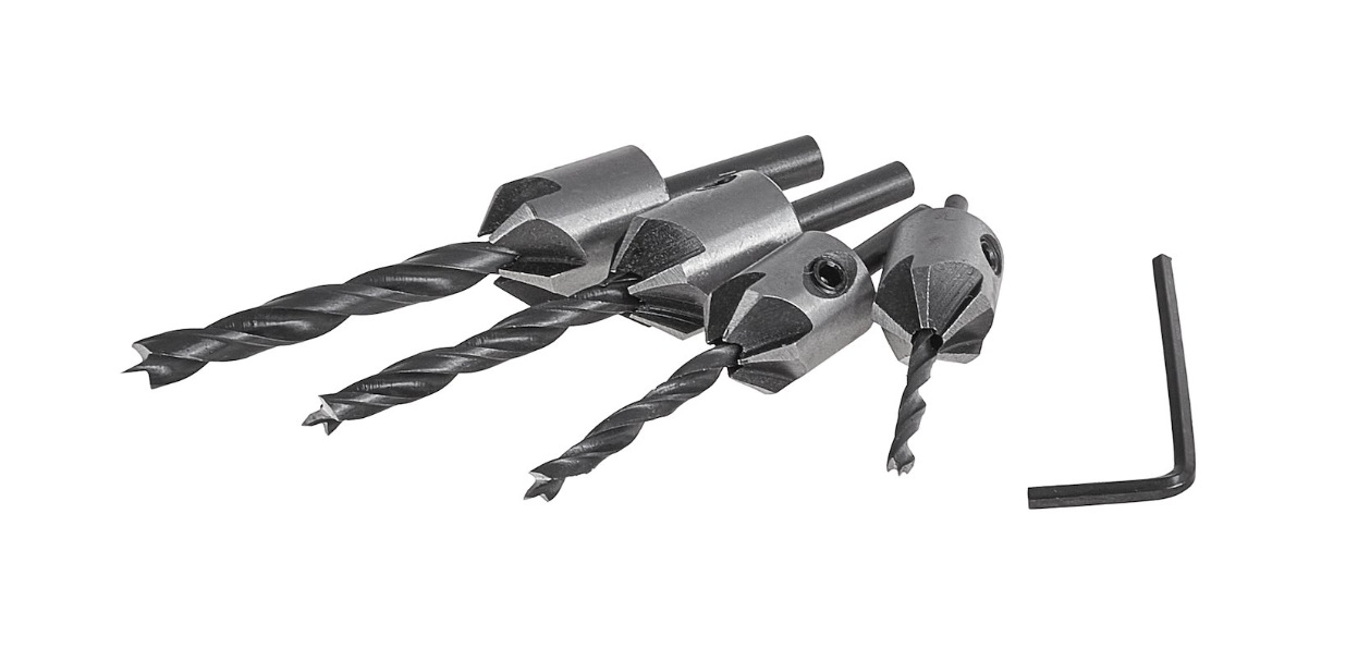 5-delar borrsats Geko G64984; HSS; 3-6 mm; 5 st.