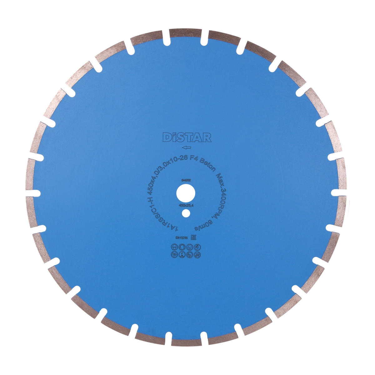 Diamantskiva för våtkapning DISTAR 10170085152; 450 mm; 25,4 mm; 4,0 mm