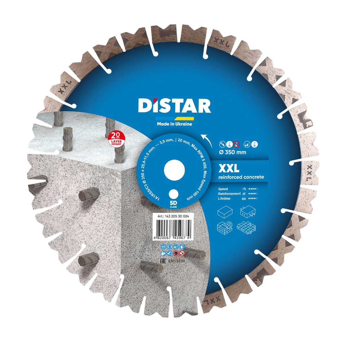 Diamantkapskiva Distar XXL; 350 mm
