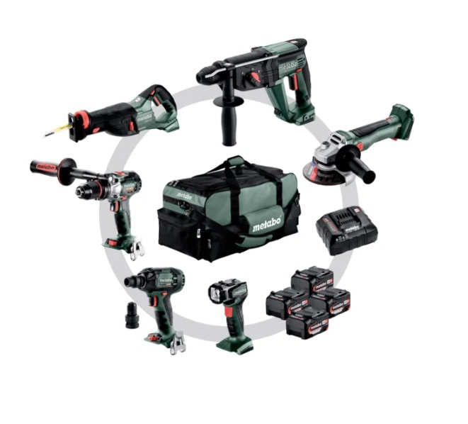 Verktygspaket Metabo 685211000; 18 V; 4x4,0 Ah batt.