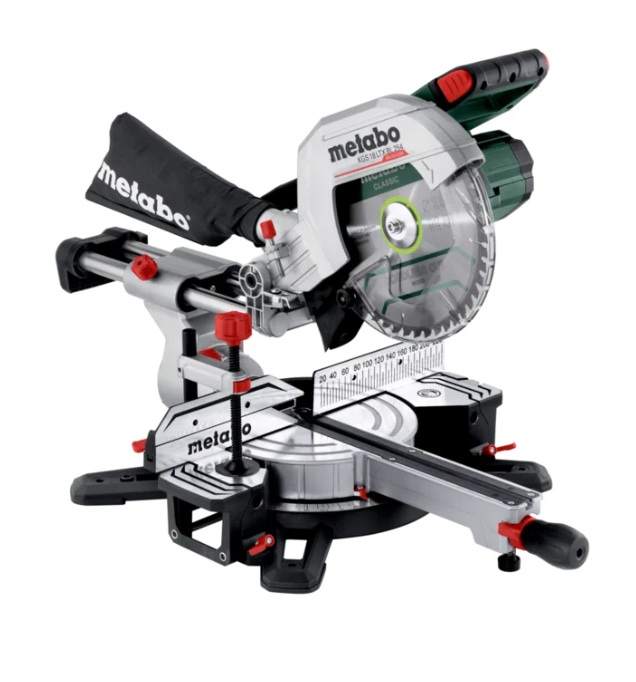 Batteridriven kap-och geringssåg Metabo KGS 18 LTX BL 254; 18 V; 2x5,2 Ah batt.