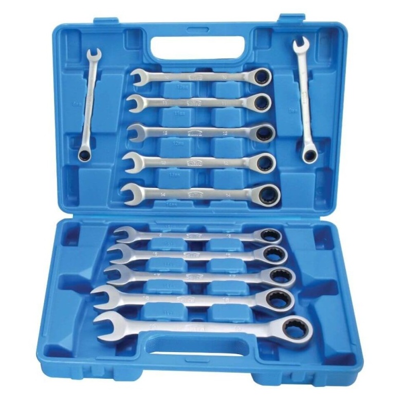 Skiftnyckelset SATRA S-12GW72; 8-19 mm; 12 st.