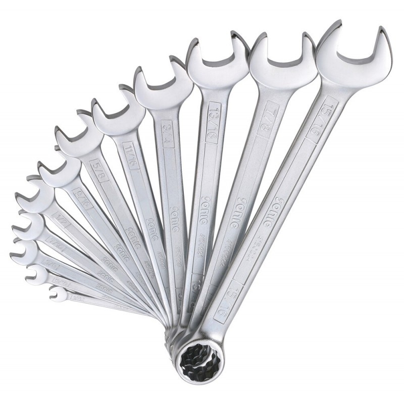 Set med kombinycklar Sonic Equipment 601204; 1/4-15/16''; 12 st.