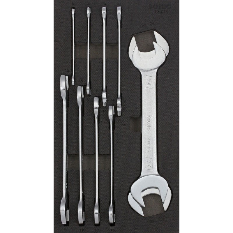 Hylsnyckelsats Sonic Equipment 601016; SFS 1/3; 10 st.