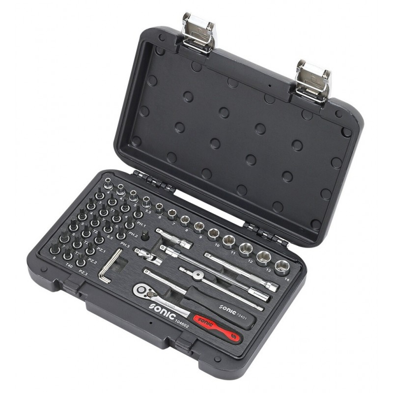 Verktygspaket Sonic Equipment 104602; 1/4''; 46 st.