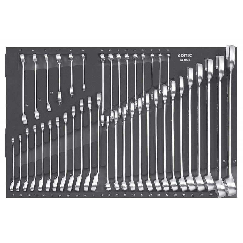 Hylsnyckelsats Sonic Equipment 604208; 6-32 mm; 42 st.