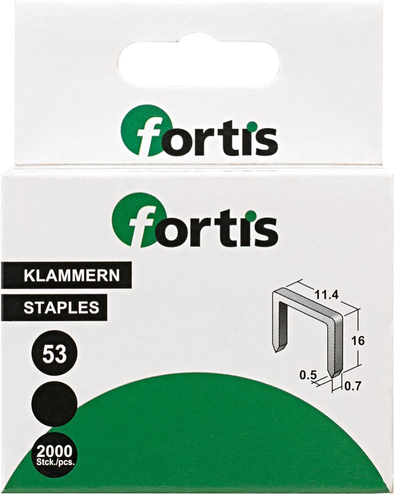 Häftklammer  Fortis 4317784703468; 16 mm; 2000 st.; typ 53
