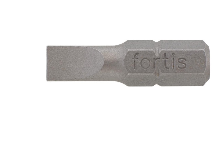 Bitssats för skruvmejsel Fortis 4317784775571; 6,5x1,2 mm; 25 mm; 10 st.