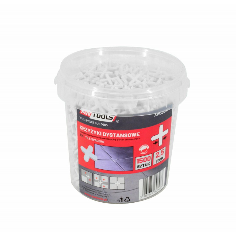 Kakelkryss AWTools AW303554; 2,5 mm; 1500 st.