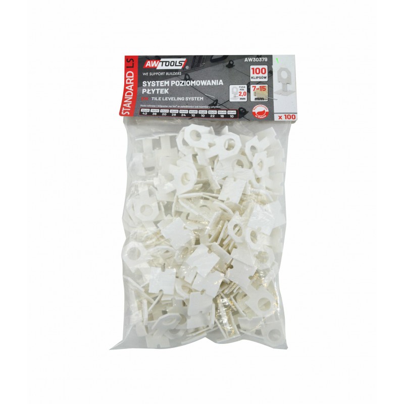 Nivåhatt AWTools AW30379; 2 mm; 7-15 mm; 100 st.