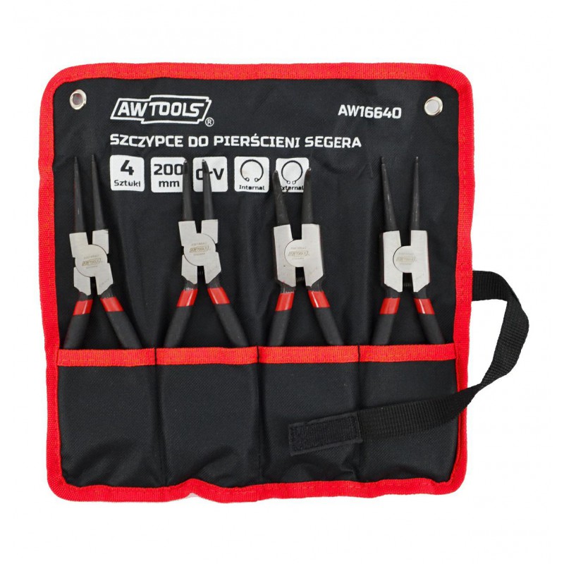 Låsringstång  AWTools AW16640; 200 mm; 4 st.