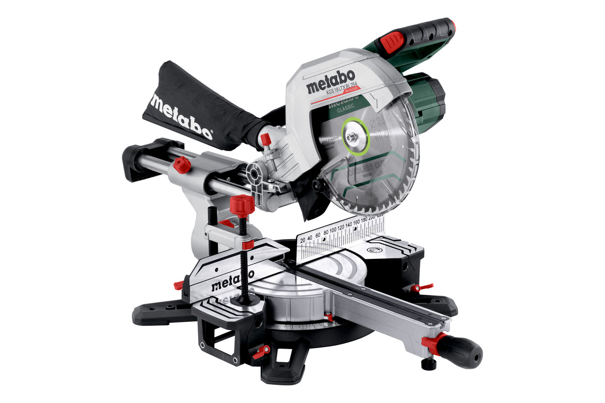 Kap-och geringssåg Metabo KGS 18 LTX BL 254; 18 V; 254x30 mm (utan batteri och laddare)