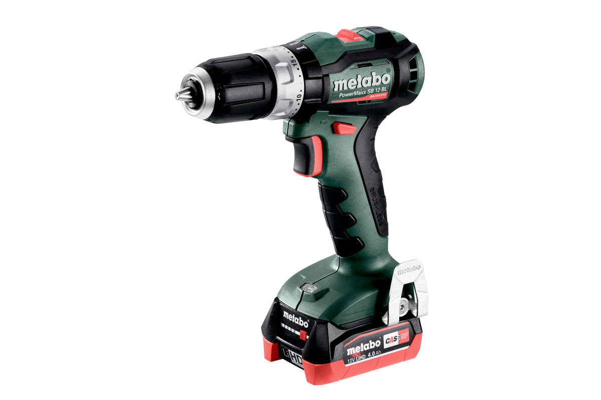 Slagskruvdragare / borr Metabo PowerMaxx SB 12 BL; 12 V; 2x4 Ah  batt.