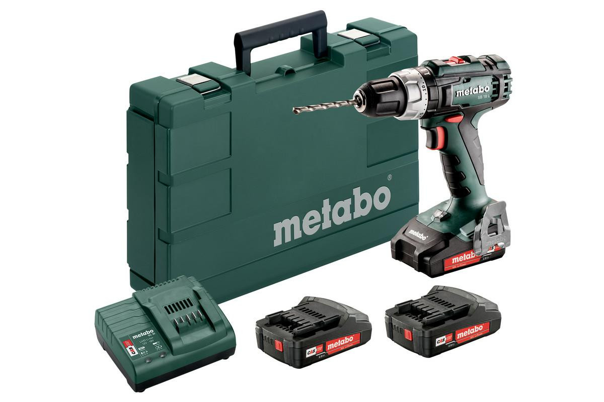 Slagskruvdragare Metabo SB 18 L SET; 18V; 3x2 Ah; LED