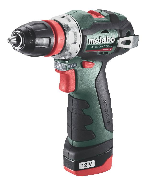 Skruvdragare/borr Metabo PowerMaxx BS BL Q; 12 V; 35 Nm; 2x2 Ah batt.