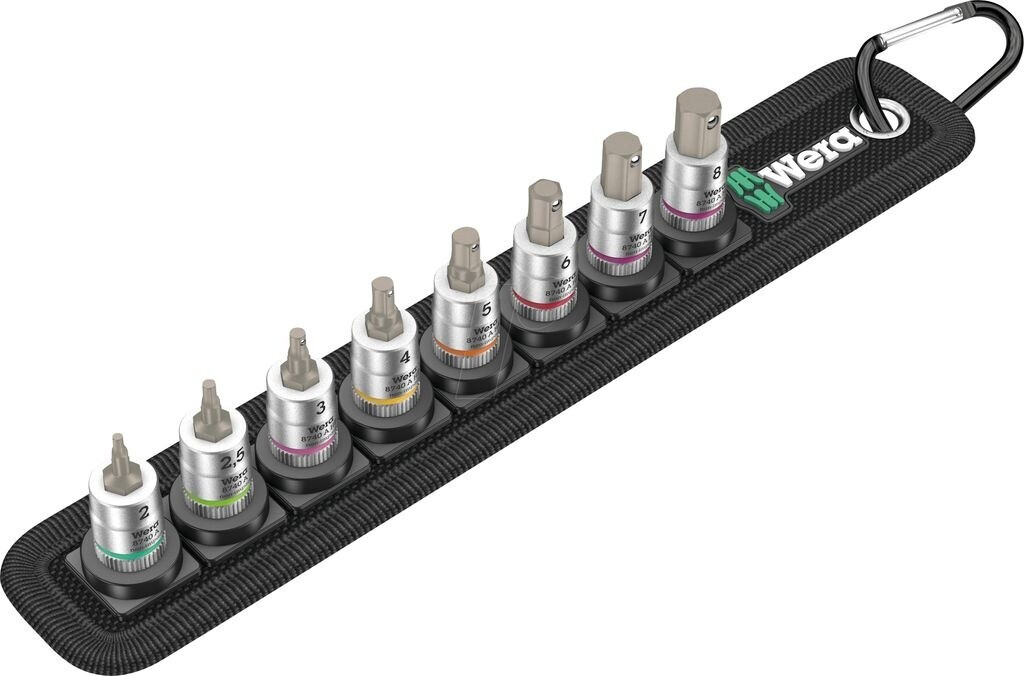 Hylsnyckelsats Wera WE05003881001; Hex-Plus; 1/4''; 8 st.