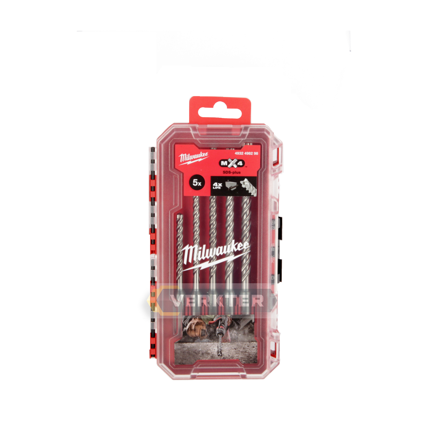 Borrsats Milwaukee 4932498298; SDS-Plus; MX4; 5 st.