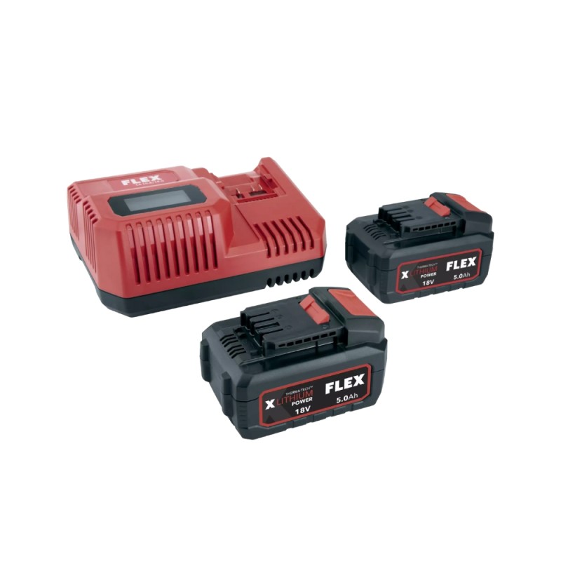 Tillbehörsset Flex P-SET 55R; 18V; 2x5Ah + laddare