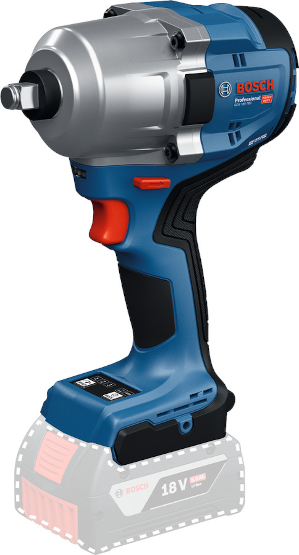 Slagmutterdragare Bosch GDS 18V-780 (utan batteri och laddare)