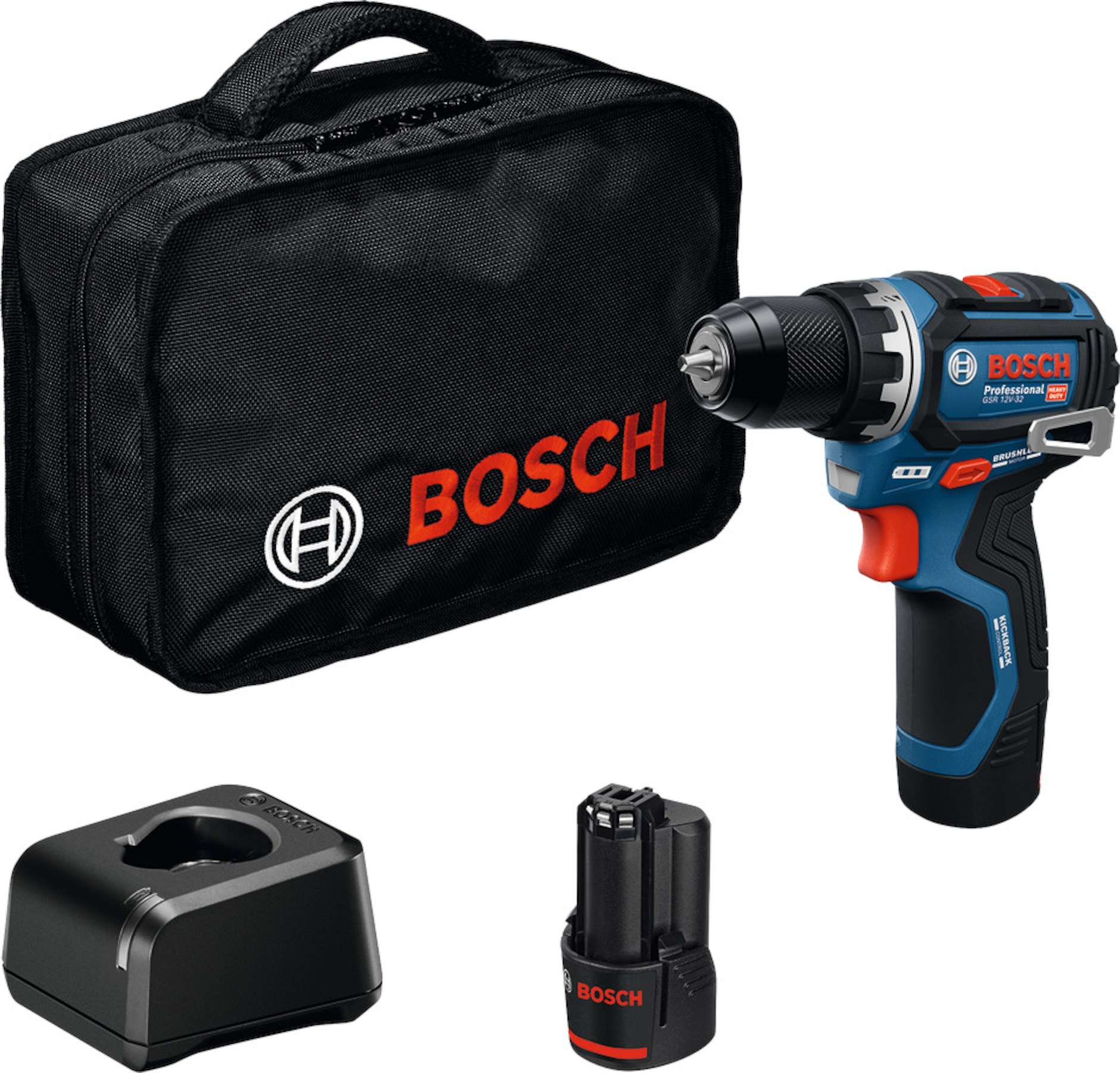 Skruvdragare/borr Bosch GSR 12V-32; 2x2,0 Ah