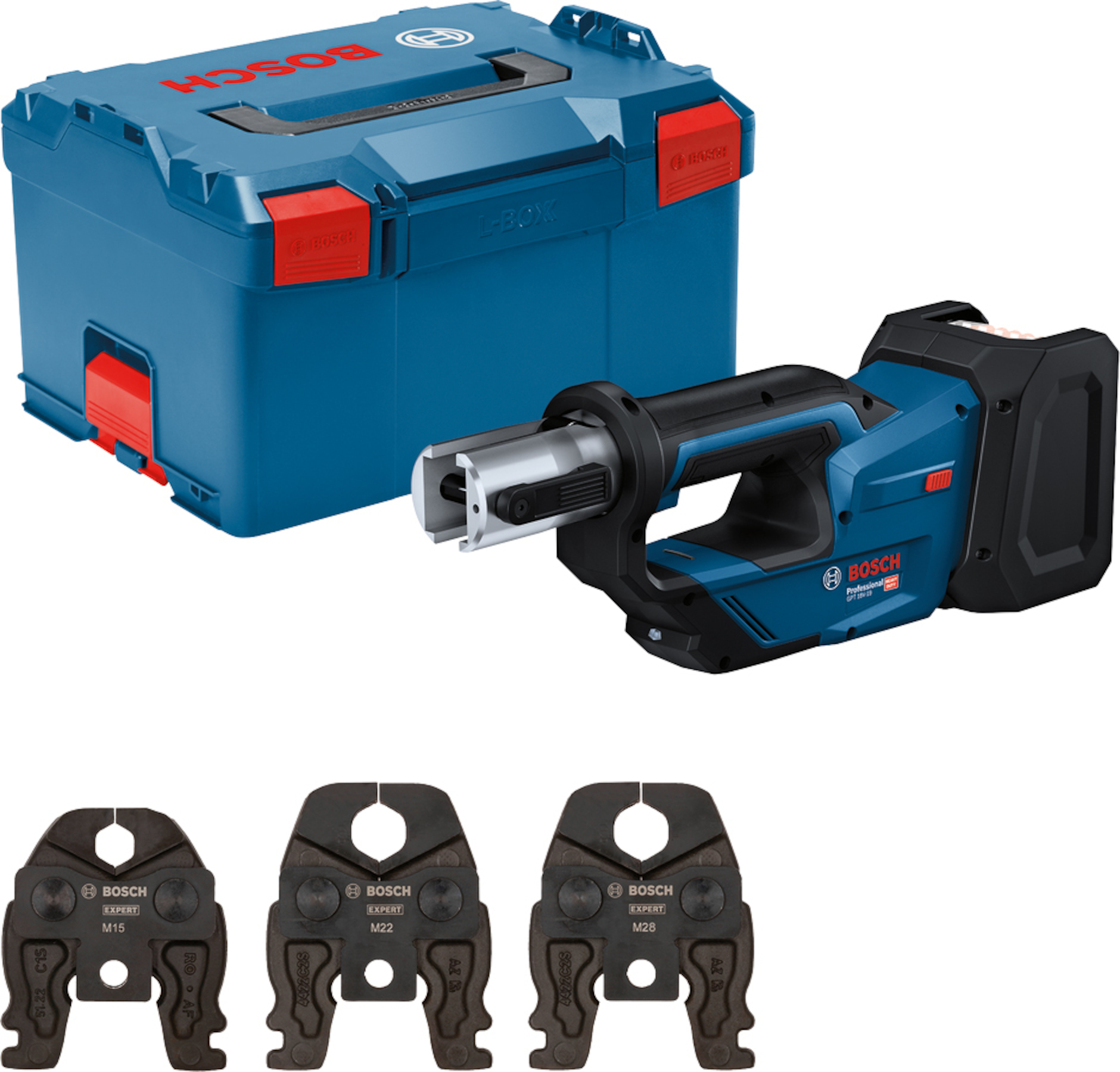 Sladdlös rörpressverktyg Bosch GPT 18V-19; 18 V (utan batteri och laddare)