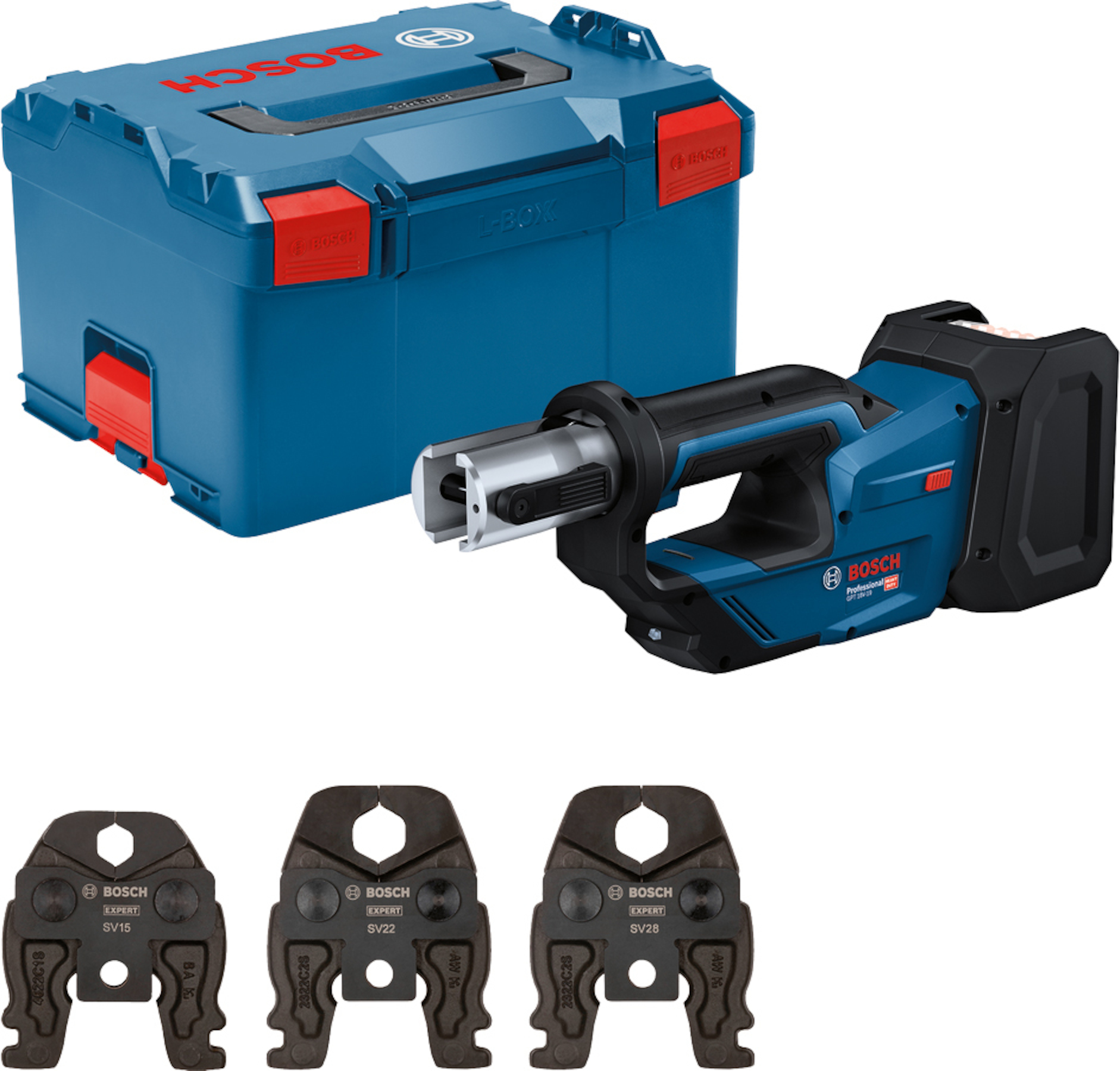 Sladdlös rörpressverktyg Bosch GPT 18V-19; 18 V (utan batteri och laddare)